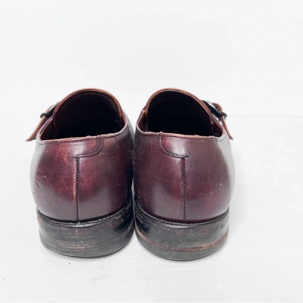Allen Edmonds Monk Strap Brown Leather Oxfords Dress Shoes Size 10